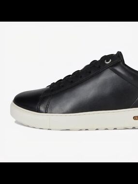 Birkenstock  Black Leather Sneaker with White Sole